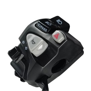 Okcatzone Xe Máy Tay Cầm Công Tắc Với Psing Ánh Sáng Nguy Hiểm PLug Sừng Đèn Cảnh Báo Bật Nút Tín Hiệu Cho Xe Honda Click150 Trái R6U1