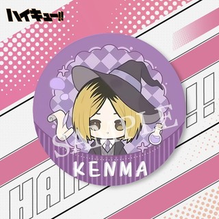 Haikyuu!! Hinata kageyama Kenma Tendo Satori Ushijima Trường Trung Học Bóng Chuyền Tinplate Kim Loại Huy Hiệu Pin Anime Ngoại Vi Sưu Tập Quà Tặng