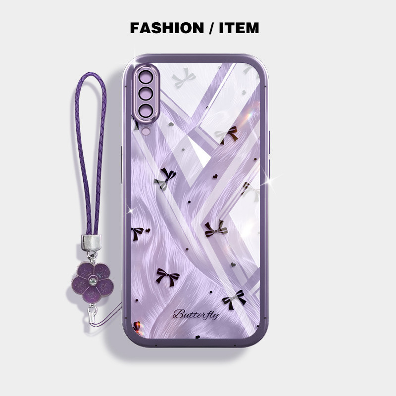 Ốp Điện Thoại YBD Cho Samsung Galaxy A50 A50S A30S A307 A20 A30 M10S A21S A10 A11 M11 A20S A207 Họa Tiết Chấm Ánh Sáng Mạ Rỉ Họa Tiết Lông Vũ