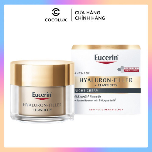 Kem Dưỡng Đêm Eucerin Hyaluron Filler + Elasticity Night Giảm Nếp Nhăn Sâu & Chảy Xệ 50ml