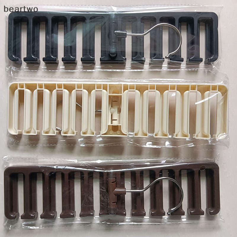 < Beartwo > Móc treo dây buộc Tủ quần áo Thắt lưng Khăn treo tổ chức Xoay 10 khe cắm thẻ Giá đỡ móc phòng ngủ Vật dụng nhà đẹp