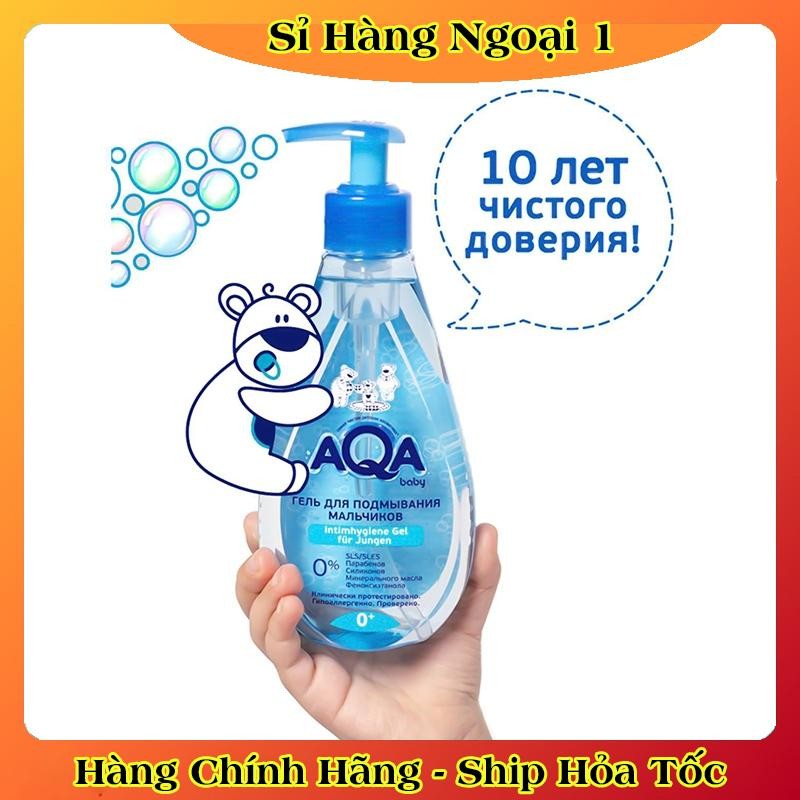 [DATE MỚI] Dung dịch vệ sinh cho bé gái/ trai AQA baby cho bé 0-8 tuổi 250ml của Nga