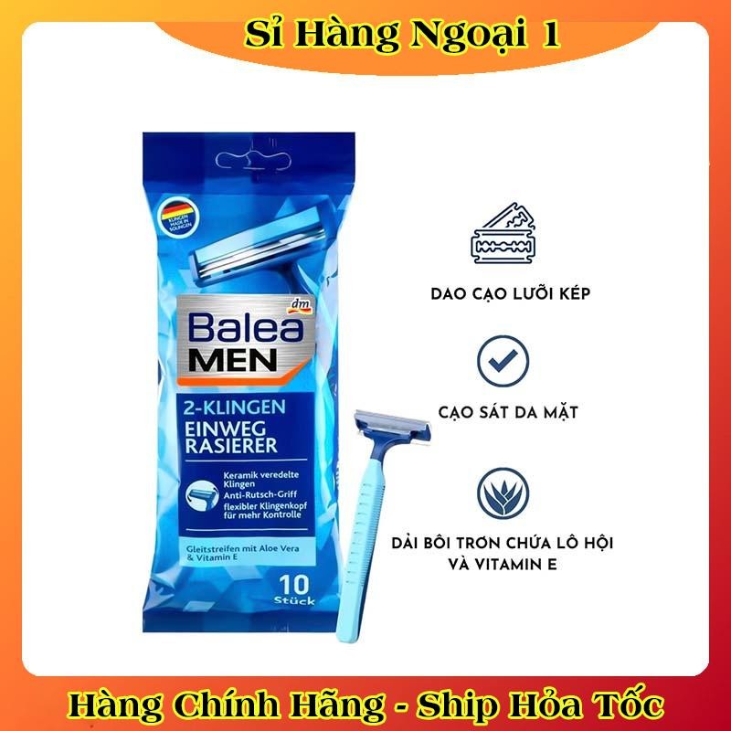 DAO CẠO RÂU BALEA MEN CỦA ĐỨC - Túi 10 chiếc