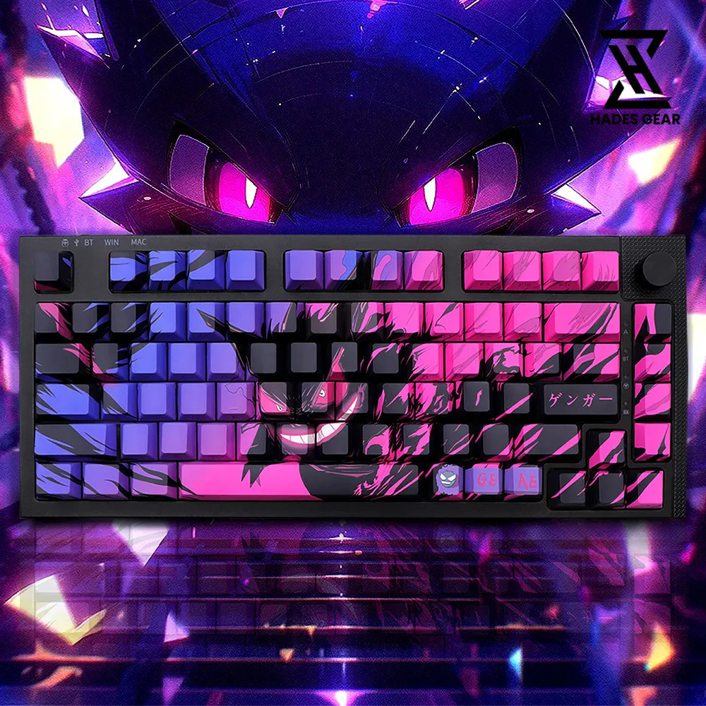 Gengar Keycap Anh Đào Hồ Sơ 136 Phím PBT Thuốc Nhuộm Năm Mặt Chữ Thăng ...