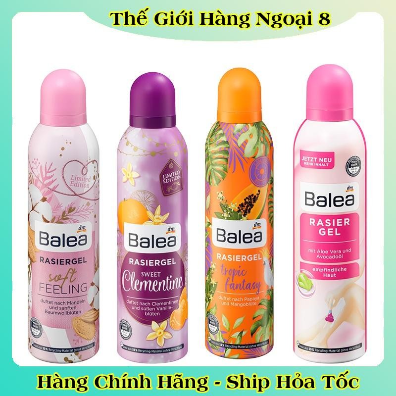 Gel cạo lông Balea Đức toàn thân và bikini dành cho nữ da nhạy cảm 200ml - Hàng chính hãng Đức