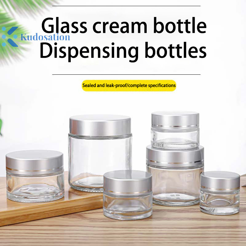 Kudosation 1 CÁI10 / 20 / 30ml Lọ Thủy Tinh Chăm Sóc Da Kem Mắt Lọ Lotion Pot Refillable Chai Trang Điểm Phấn Mắt Bảo Quản Hộp Đựng Mỹ Phẩm