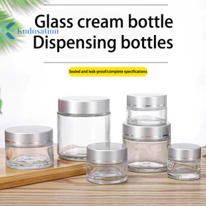 Kudosation 1 CÁI10 / 20 / 30ml Lọ Thủy Tinh Chăm Sóc Da Kem Mắt Lọ Lotion Pot Refillable Chai Trang Điểm Phấn Mắt Bảo Quản Hộp Đựng Mỹ Phẩm