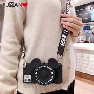 Có Ví Cho iPhone 16 15 14 8 7 6 6S Plus iPhone 16 15 14 13 12 11 Pro Max Xs Max XR X SE 2020 2022 Vỏ Điện Thoại Mềm 3D Camera Mickey Minnie Có Dây Buộc