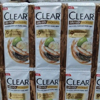 Combo 50 Dầu Gội CLEAR 9 Thảo Dược Cổ Truyền Ngăn ngừa Gàu Giảm Gãy Rụng