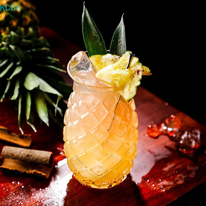 [Kc] 480Ml Cốc Cocktail hình quả dứa Cốc uống sáng tạo Cốc nước trong suốt Cốc thủy tinh rượu vang đỏ cho bữa tiệc quán Bar tại nhà [BK]