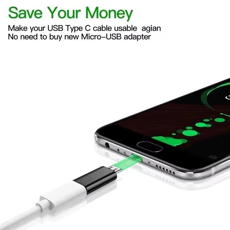 Đầu nối bộ chuyển đổi Type-C sang Micro USB cho thiết bị Xiaomi / Redmi / Huawei / Android cũ, Phụ kiện máy tính bảng điện thoại tương thích OTG