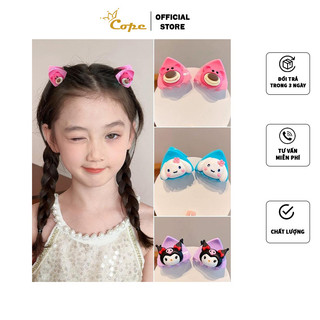 Set 2 kẹp tóc tai mèo cho bé, kẹp tóc sanrio hoạt hình cope
