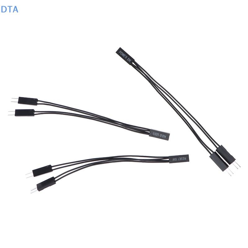 DTA Bo Mạch Chủ Nguồn SW / Đặt Lại SW / HDD LED / Đèn LED Nguồn 1 Đến 2 Cáp Chuyển Đổi Đôi Hỗ Trợ Khởi Động Kép PO