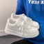 Giày Sneaker Nữ Đế Bằng Cổ Thấp Thời Trang Thu Đông 2023, Màu Trắng