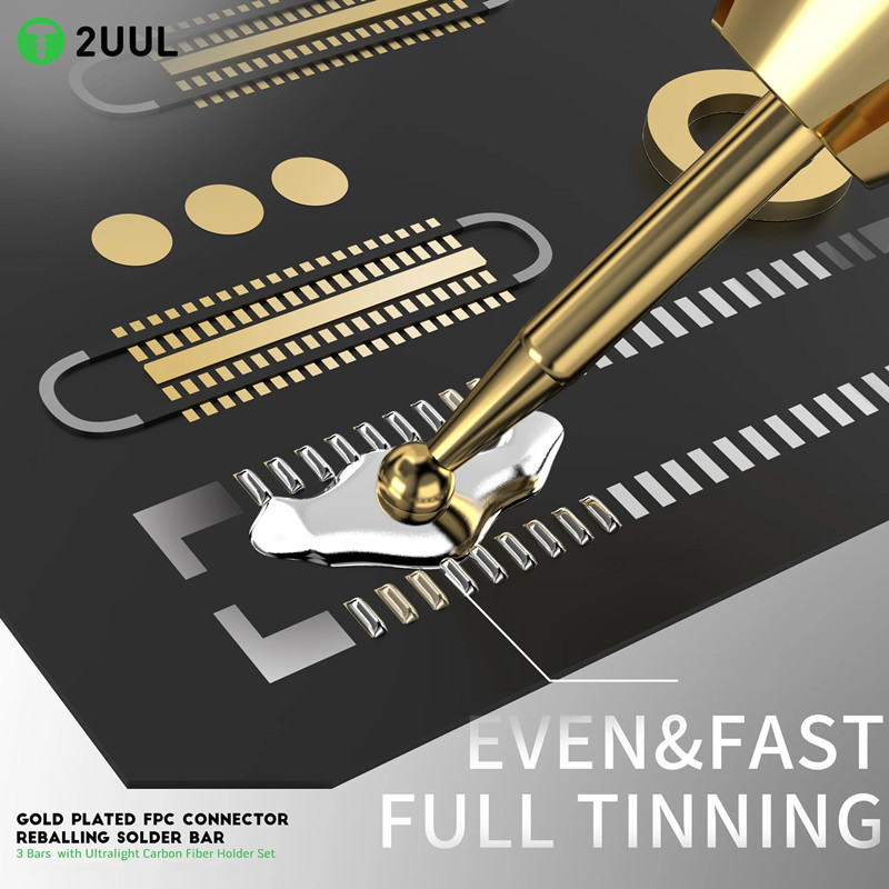 2UUL SC98 Mạ Vàng FPC Kết Nối Reballing Thanh Hàn Cho Điện Thoại Di Động PCB Bảo Trì Nhanh Tinning Sợi Carbon Bộ Giá Đỡ
