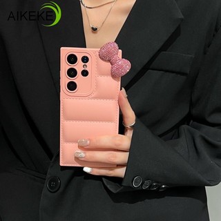 Tương Thích Cho Samsung Galaxy A55 A35 A05S A15 A05 A73 A72 A71 A54 A53 A52 A52S A51 M40S 4G 5G Ốp Lưng Điện Thoại Thời Trang Xuống Áo Khoác 3D Puffer TPU Mềm Thắt Nơ Vỏ Chống Sốc
