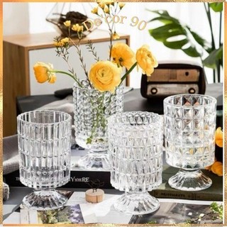 Bình hoa thủy tinh dạng ly lớn, lọ hoa thủy tinh cao cấp sang trọng FE123