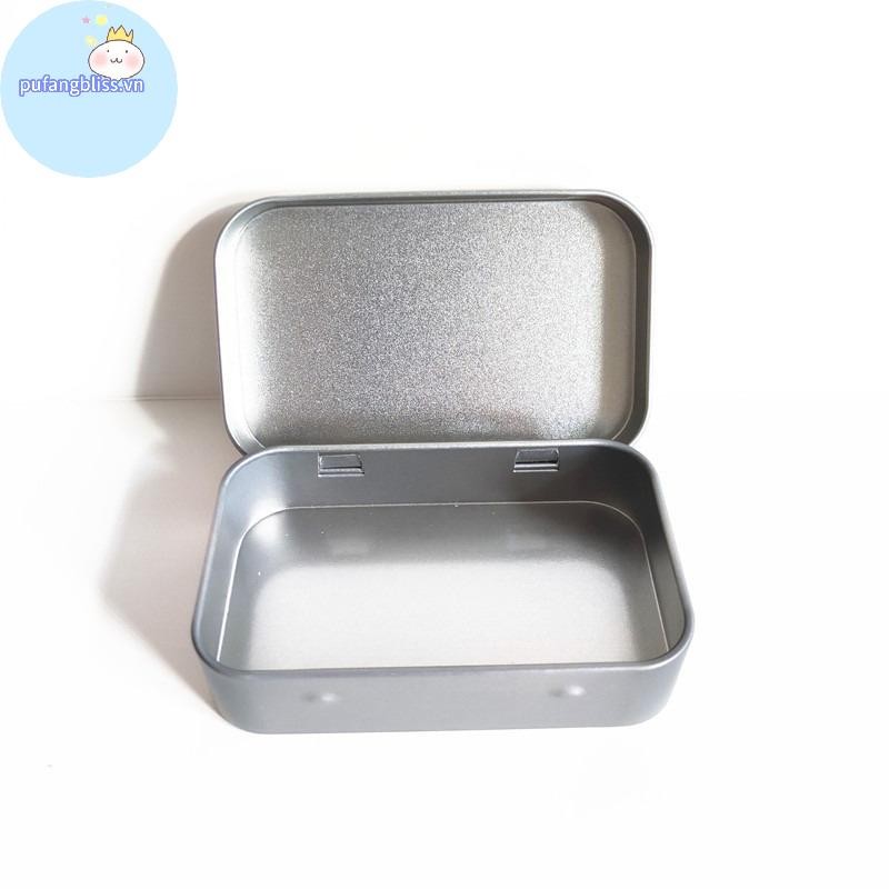 Pufangbliss hộp kim loại mạ tin, trượt nắp, bảo quản trang sức, mỹ phẩm, thuốc, dùng cưới/du lịch VN
