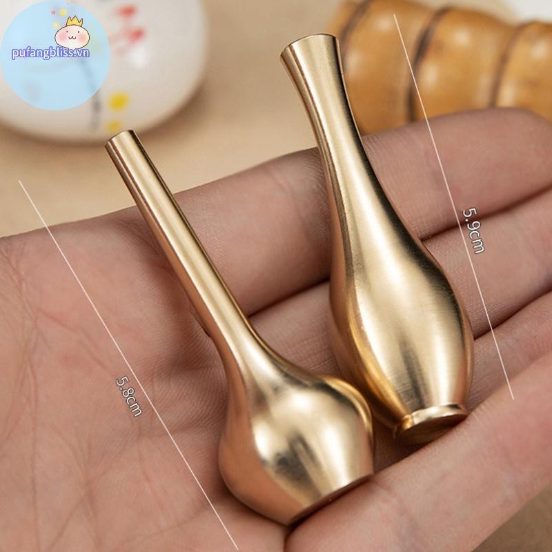 Pufangbliss Bình đồng nguyên chất trang trí phòng khách Bình cổ bình hoa độc đáo VN