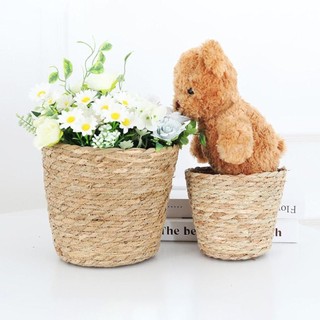 1 Cái Giỏ Chậu Hoa, Cho Sân Vườn Sân Vườn Giỏ Trồng Cỏ Dệt Hoa, Rơm Mây Trang Trí Nội Thất Mini / S / M / L Giỏ Hoa Dệt