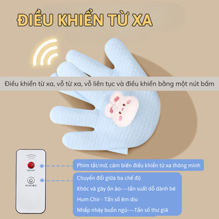 Dụng Cụ Hoạt Hình Chống Sốc Cho Bé Ngủ Ngon Bunnies Bàn Tay Làm Dịu Hỗ Trợ 3 Tư Thế Có Remote Điều Khiển Tiện Lợi