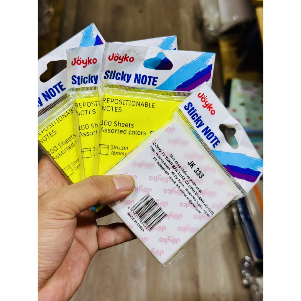 Product image GIẤY NOTE JOYKO 3X3 JK333 (GHI CHÚ) - [VPP-NS EmBoy] - ẢNH THẬT