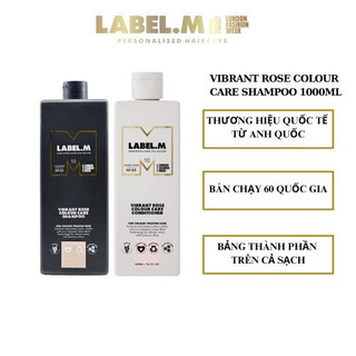 Dầu Gội, Dầu Xả BẢO VỆ MÀU NHUỘM Label.m Vibrant Rose Colour Care Cho Tóc Nhuộm 1000ML