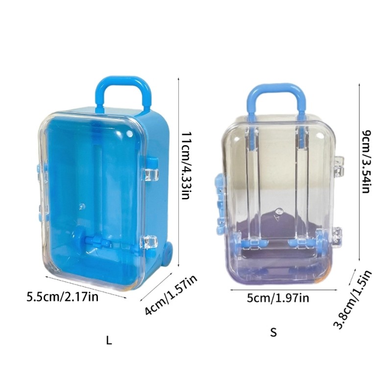 Tốt Nhỏ Thân Xe Vali Cho Búp Bê Quần Áo Phụ Kiện 18Inch Búp Bê Bé Gái Đồ Chơi Thu Nhỏ Nhà Búp Bê Trang Trí Con Lăn Mini Tr