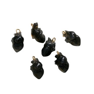 Mặt dây chuyền trái tim nhỏ trong suốt ba chiều sáng tạo phụ kiện nhựa tự làm bông tai dễ thương Mặt dây chuyền vòng tay nữ chất liệu bán buôn