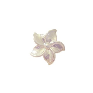 Bông tai kẹp tóc nàng tiên cá ji giả vỏ năm cánh hoa tự làm tay ngọc trai, phụ kiện điện thoại chất lượng cao