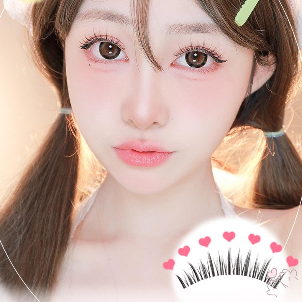 IOIIK Lông Tơ Mắt Mèo Wispy Mi Người Phụ Nữ Mô Phỏng Lông Mi Giả