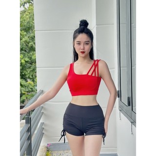 Áo bra thể thao tập gym , yoga, áo tập erobic, zumba , áo bra đan dây 1 bên vai mặc được 2 kiểu siêu đẹp