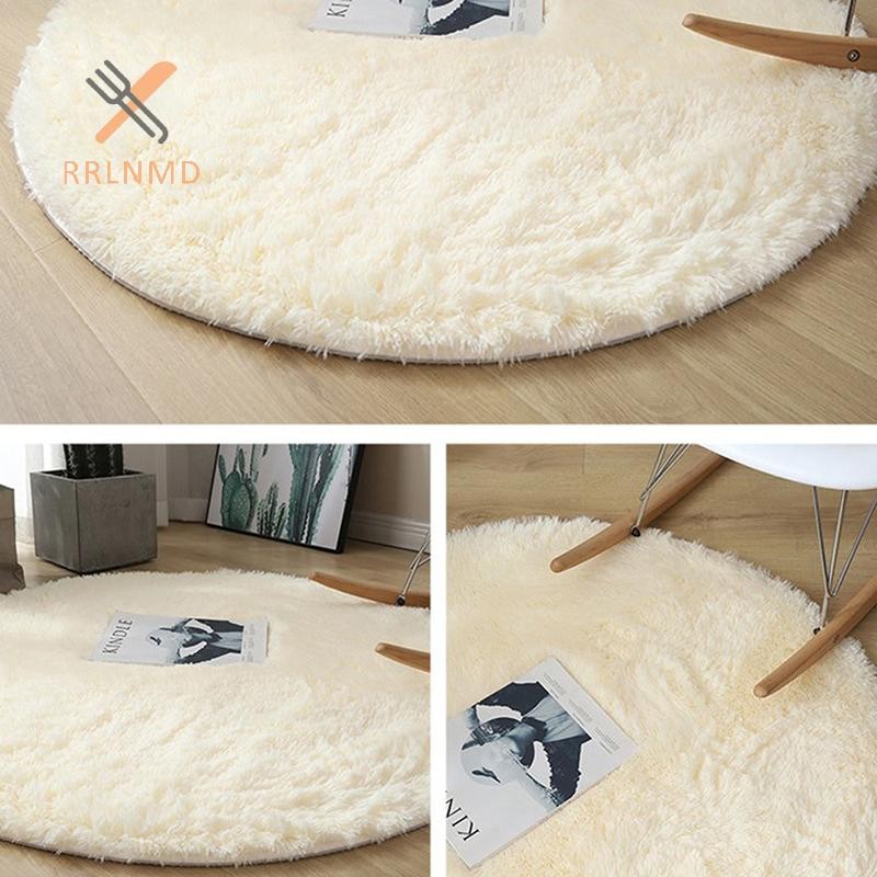 Rrlnmd Thảm Len Lông Tơ Phòng Khách Thảm Lông Thú Giả Tròn Thảm Trẻ Em Phòng Dài Sang Trọng Thảm Trang Trí Phòng Ngủ Nhà Thảm Cạo Râu MỚI