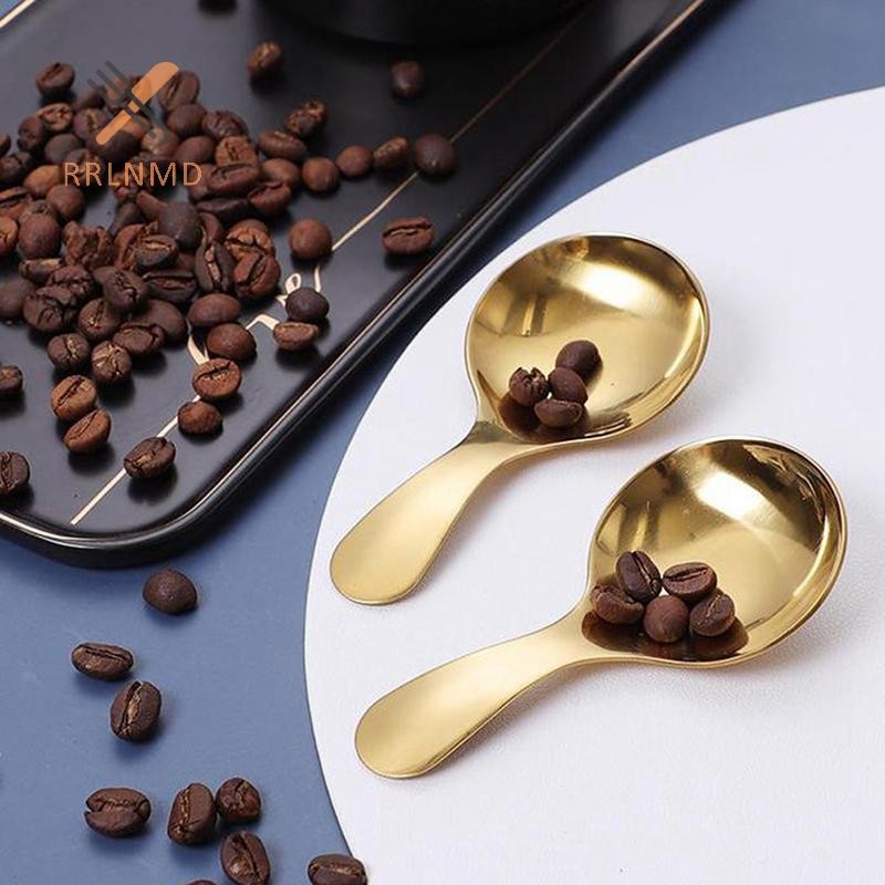 Rrlnmd Dễ Thương Thìa Inox Tay Cầm Ngắn Kem Trà Cà Phê Thìa Trẻ Em Muỗng MỚI
