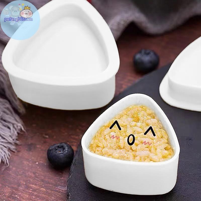 Pufangbliss Khuôn Sushi Máy Làm Sushi Cơm Thực Phẩm Báo Chí Cấp Tam Giác Máy Làm Sushi Khuôn Bento Nhà Bếp Tiện Ích Bộ VN