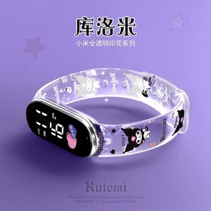 Đồng hồ điện tử Kuromi Mori Light Đồng hồ trẻ em sinh viên sang trọng Đồng hồ thể thao thoải mái chống nước phát sáng