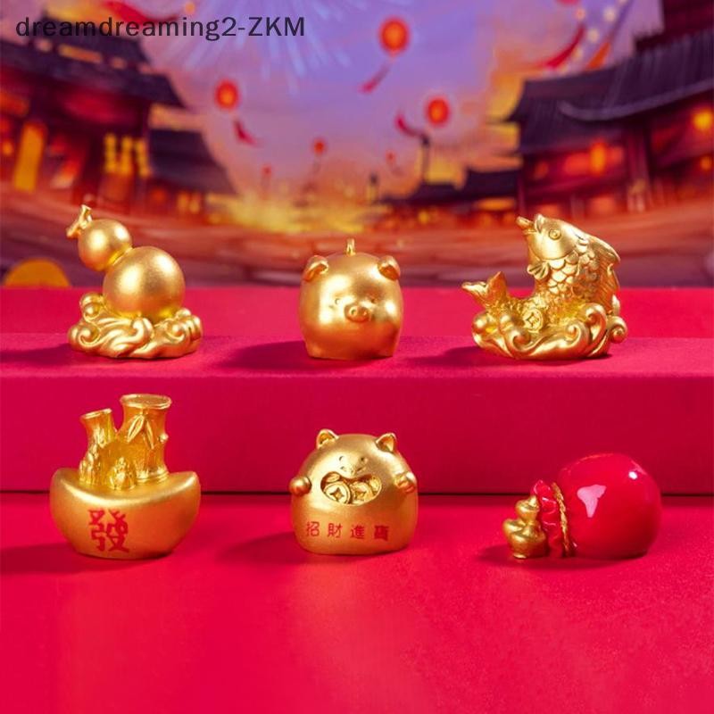 [dreamdreaming] Cây giàu có năm mới Tượng túi may mắn Phong cảnh vi mô Trang trí bảng điều khiển ô tô để bàn tại nhà [zkm]