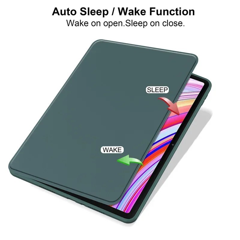 Ốp lưng Redmi Pad Pro 12.1 Inch 2024 Flip Smart Akrilik Xoay Vỏ xoay 360 Vỏ đứng cho Xiaomi POCO Pad 12.1 "có giá đỡ bút chì