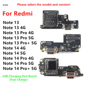 Note13 Note14 USB Cổng Sạc Nhanh Dock Sạc Cắm Bảng Kết Nối Flex Cho Xiaomi Redmi Note 13 14 Pro Plus Pro + 4G 5G