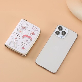 [CRUSH] Ví ngắn cho bé gái, Ví đựng tiền xu có khóa kéo vị trí 9 thẻ dễ thương, Túi đựng thẻ ID hoạt hình nhẹ gọn di động thời trang dành cho học sinh
