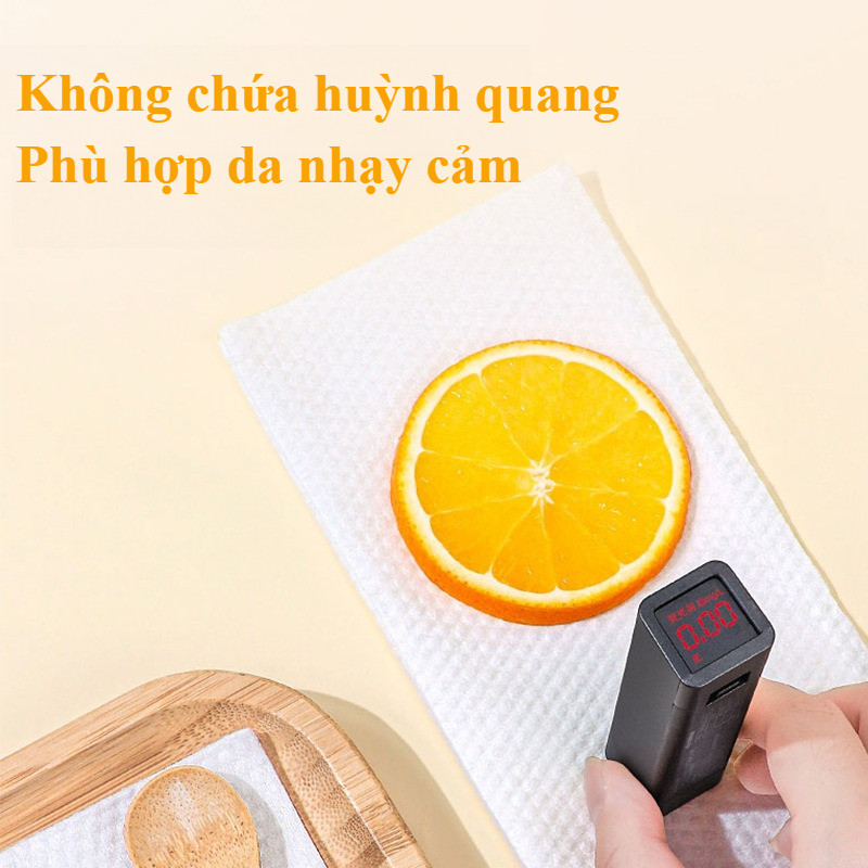 Khăn Mặt Dùng 1 Lần 100 Tờ, Cotton Mềm, Dày Dặn, Đa Năng Khô/Ướt, An Toàn Cho Mọi Loại Da