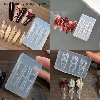 [savemoneyeveryday] 1 / 3 Chiếc Khuôn Khắc Silicon Móng Tay 3D Rắn DIY Trang Trí Móng Tay Nghệ Thuật Làm Đẹp Móng Tay Charm Khuôn Silicon Móng Tay Sản Phẩm Móng Tay [vn]