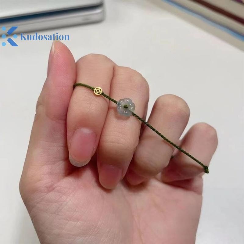 Kudosation Thời Trang Sáng Tạo May Mắn Hoa Giàu Tay Dây Nhẫn Dành Cho Nữ Có Thể Điều Chỉnh Handmade Bím Vòng Tay Trang Sức Cặp Đôi Quà Tặng
