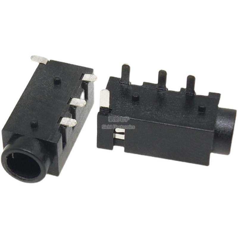 PJ-320D 3.5 Ổ Cắm Tai Nghe Ổ Cắm Tai Nghe Jack 3.5 Cổng 3 + 1 Trái Ba Phải Một 4P PJ320D