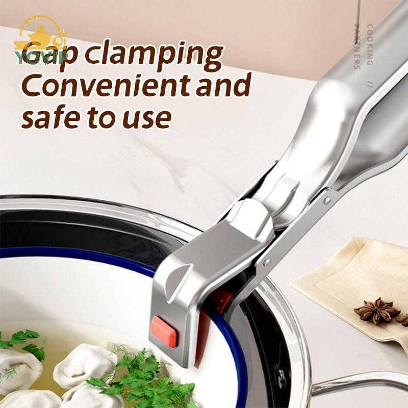 YOVIP Chống bỏng Kẹp Bát Nóng Giá Đỡ Món Ăn Kẹp Nồi Chảo Kẹp Đĩa Đĩa Nóng Bát Nâng Retriever Lưỡi Đồ Dùng Nhà Bếp VN