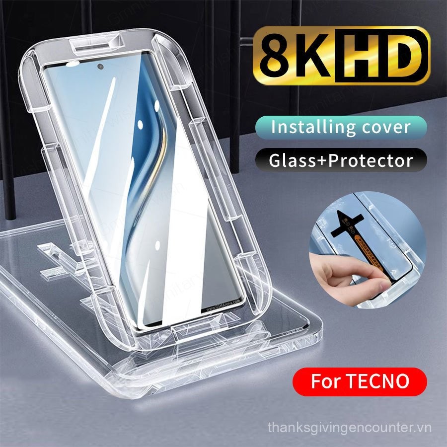 Lắp đặt một cú nhấp chuột Kính cường lực Full Cover cho TECNO Camon 40 30s Pro 4G 5G COXO
