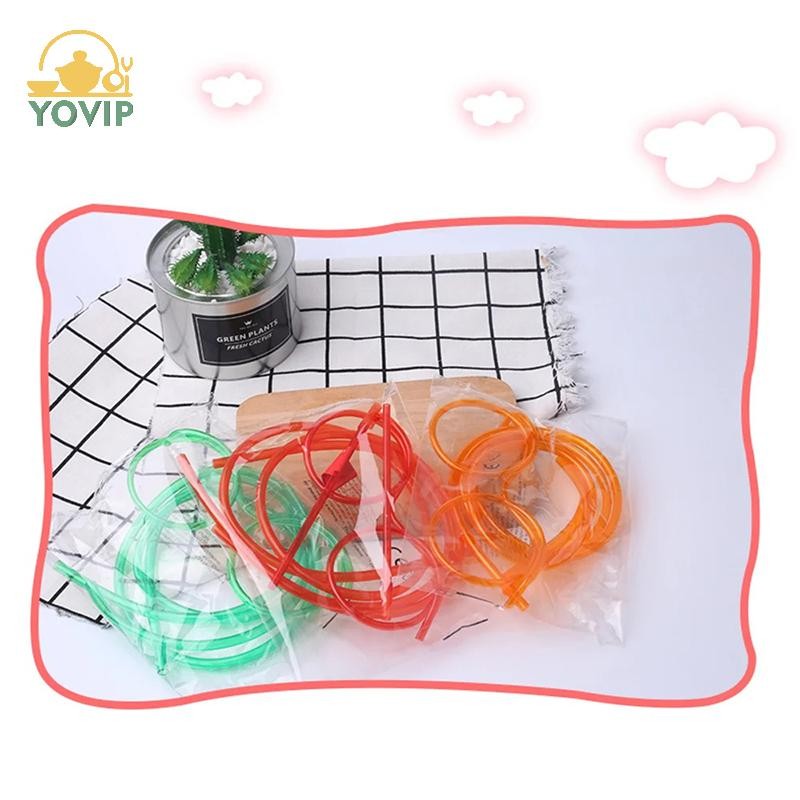 YOVIP Ống Hút Ngộ nghĩnh Kính PVC Mềm Ống Hút Uống Linh Hoạt Trẻ Em Dự Tiệc Tiếp Liệu Thanh Tiếp Liệu Phụ Kiện Đồ Chơi Sáng Tạo VN