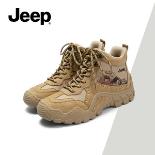 JEEP Giày Boots Nữ Thu Đông, Chống Trơn Trượt, Đế Dày, Phù Hợp Trekking
