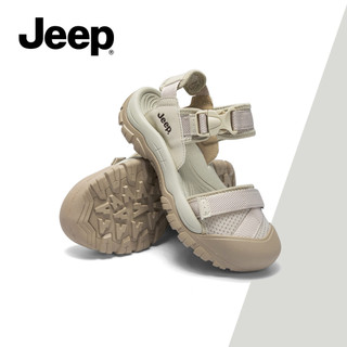 JEEP Nữ Mùa Hè Mới Về Xăng đan Mũi Đóng, Dép Đi Biển Đa Năng Thường Ngày, Nền Tảng Chunky Để Tăng Chiều Cao Xăng đan Thể Thao