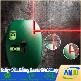 Máy Cân Bằng Laser Đa Năng, Đo Góc Vuông 90°, dòng laser 2 đường, Chống Sốc, dễ sử dụng